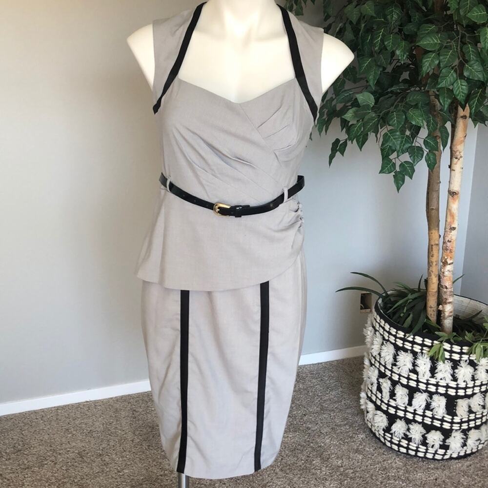 XOXO Grey and Black Bodycon Dress